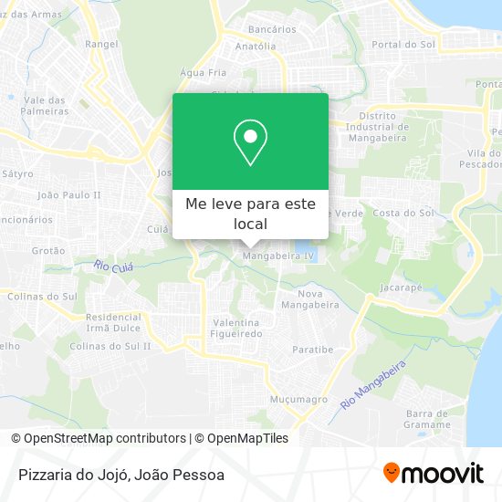 Pizzaria do Jojó mapa