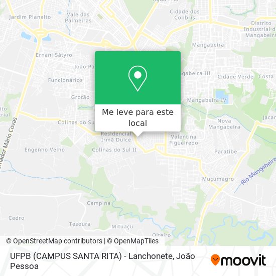 UFPB (CAMPUS SANTA RITA) - Lanchonete mapa