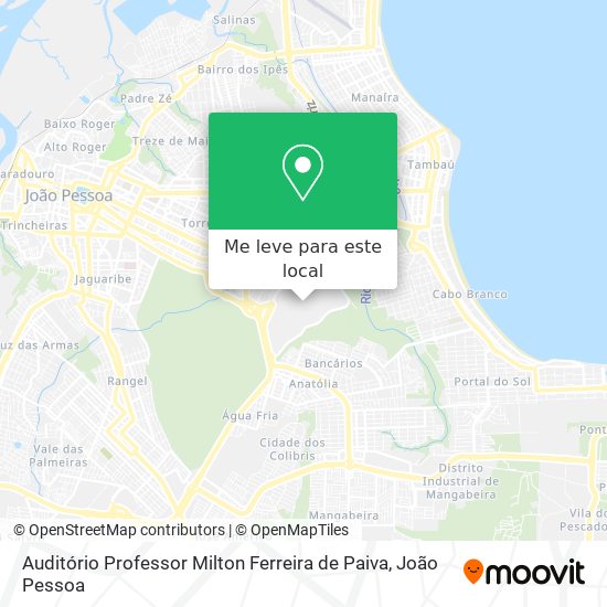 Auditório Professor Milton Ferreira de Paiva mapa