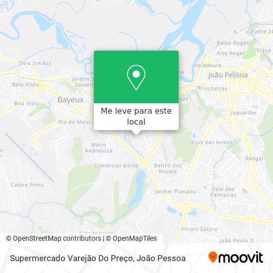 Supermercado Varejão Do Preço mapa