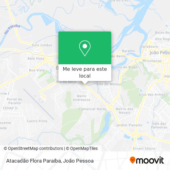 Atacadão Flora Paraíba mapa