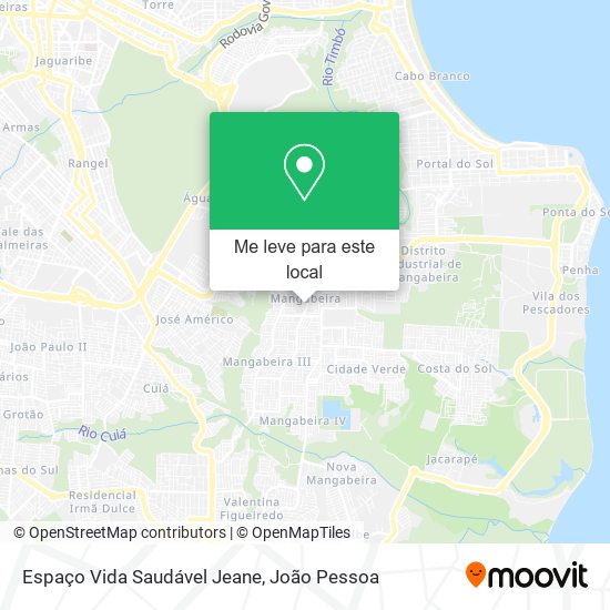 Espaço Vida Saudável Jeane mapa
