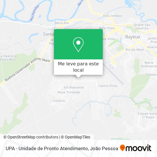 UPA - Unidade de Pronto Atendimento mapa