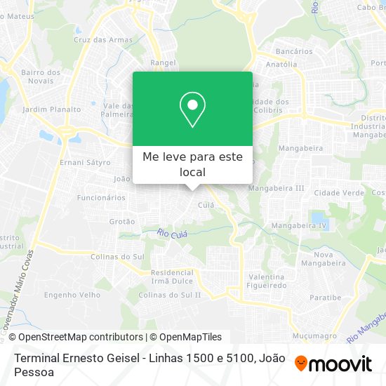 Terminal Ernesto Geisel - Linhas 1500 e 5100 mapa