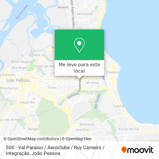 500 - Val Paraíso / Aeroclube / Ruy Carneiro / Integração mapa