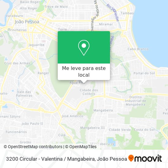 3200 Circular - Valentina / Mangabeira mapa