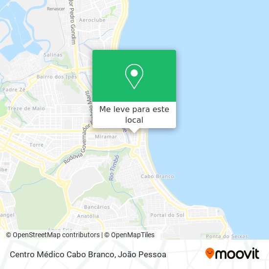 Centro Médico Cabo Branco mapa