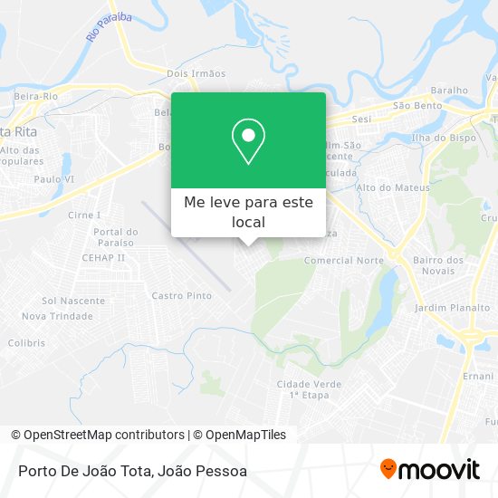 Porto De João Tota mapa