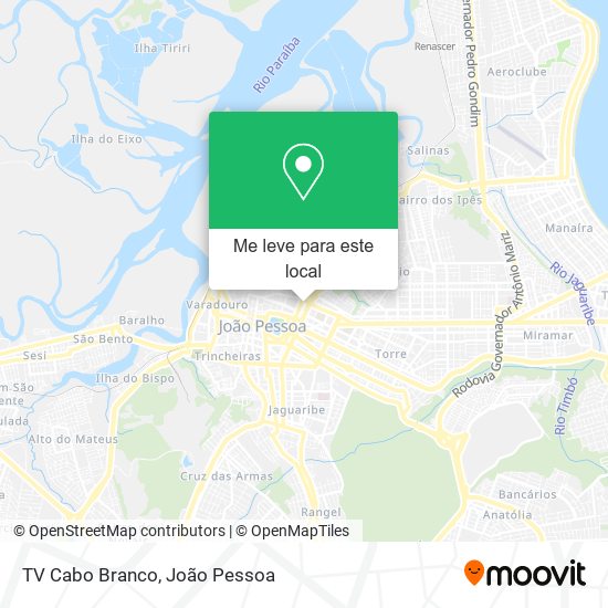 TV Cabo Branco mapa