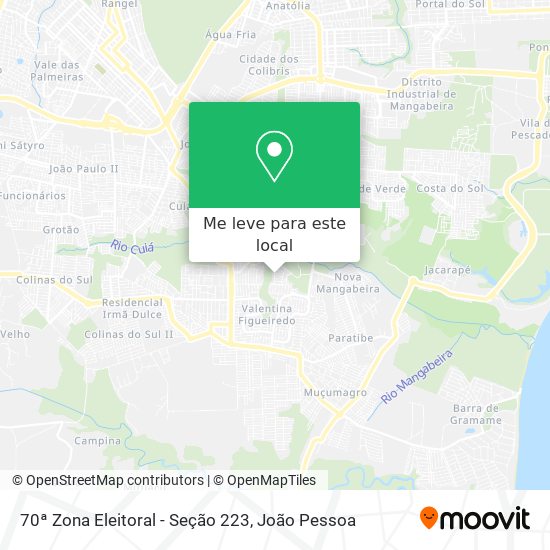 70ª Zona Eleitoral - Seção 223 mapa