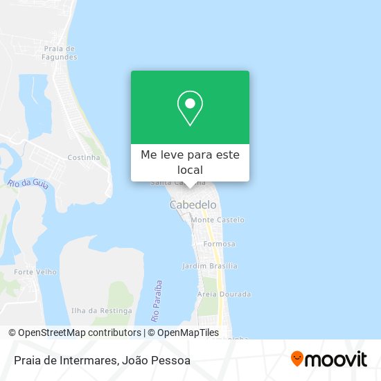 Praia de Intermares mapa
