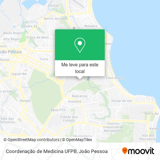 Coordenação de Medicina UFPB mapa