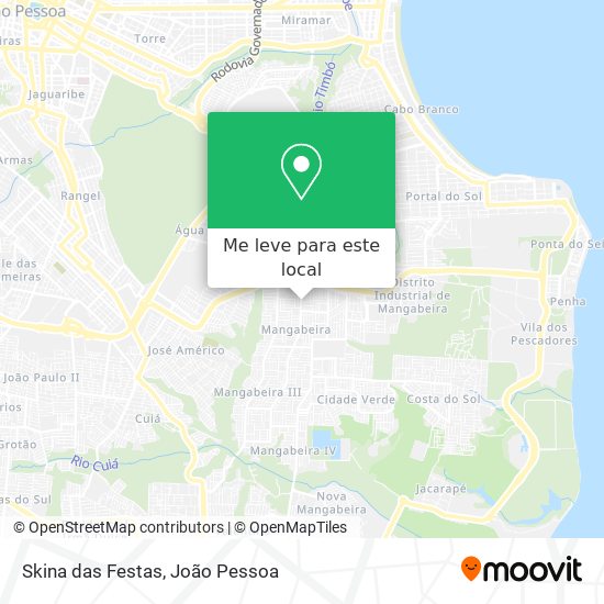 Skina das Festas mapa
