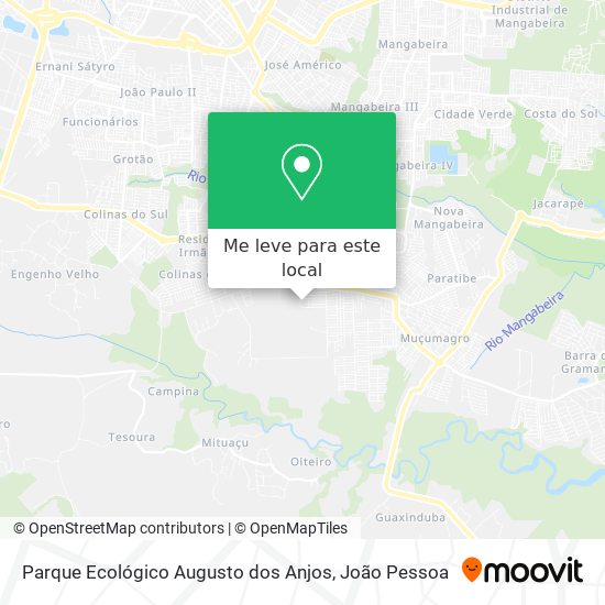 Parque Ecológico Augusto dos Anjos mapa