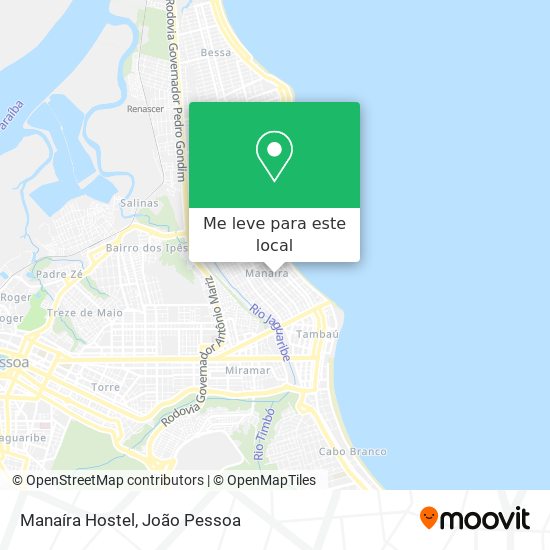 Manaíra Hostel mapa