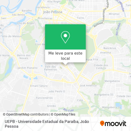UEPB - Universidade Estadual da Paraíba mapa