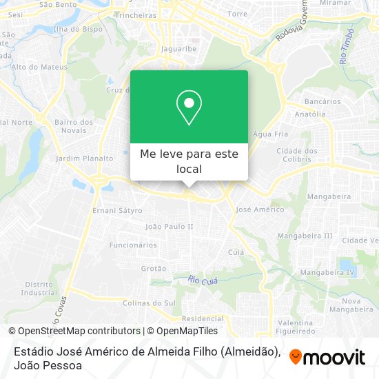 Estádio José Américo de Almeida Filho (Almeidão) mapa