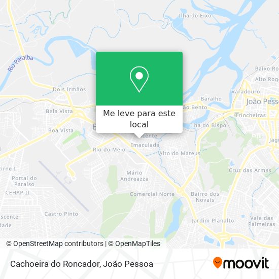 Cachoeira do Roncador mapa