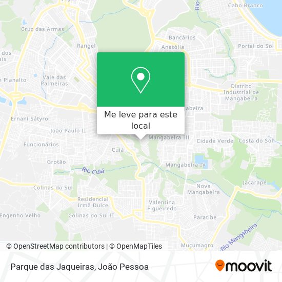 Parque das Jaqueiras mapa
