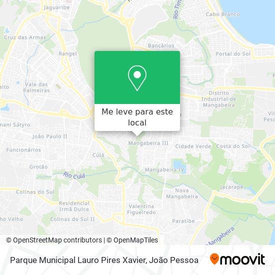 Parque Municipal Lauro Pires Xavier mapa
