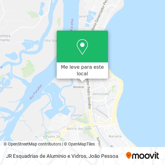 JR Esquadrias de Alumínio e Vidros mapa