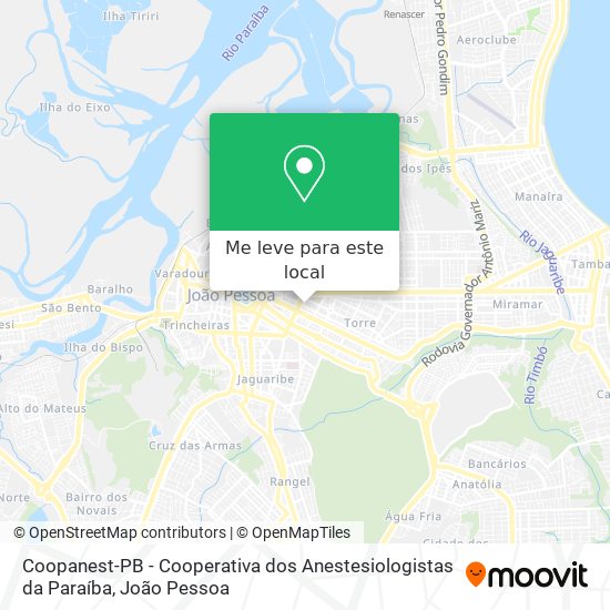 Coopanest-PB - Cooperativa dos Anestesiologistas da Paraíba mapa