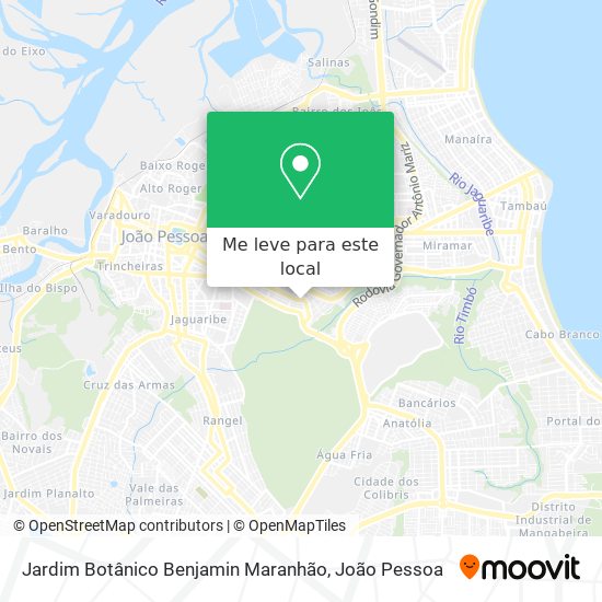 Jardim Botânico Benjamin Maranhão mapa