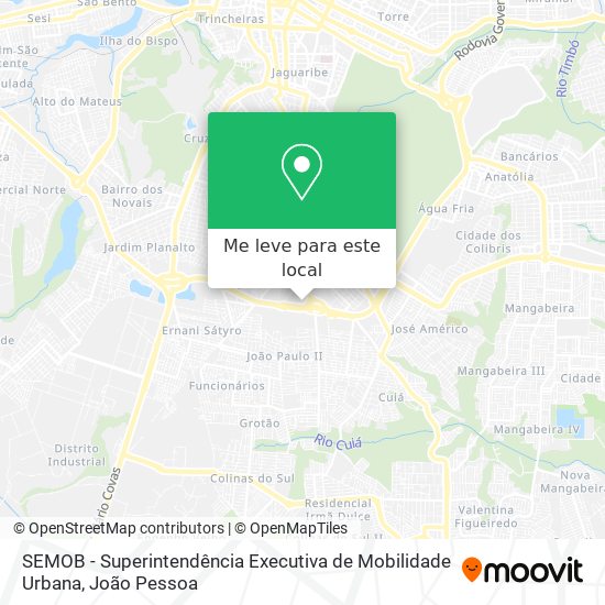 SEMOB - Superintendência Executiva de Mobilidade Urbana mapa
