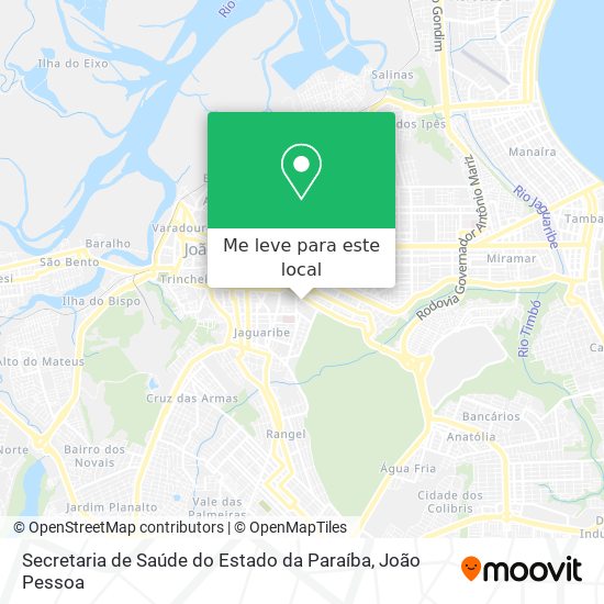 Secretaria de Saúde do Estado da Paraíba mapa