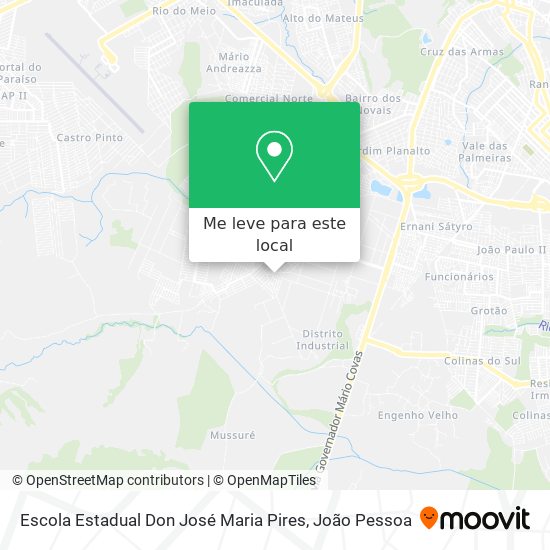 Escola Estadual Don José Maria Pires mapa
