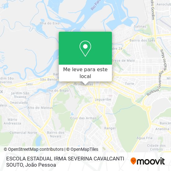 ESCOLA ESTADUAL IRMA SEVERINA CAVALCANTI SOUTO mapa