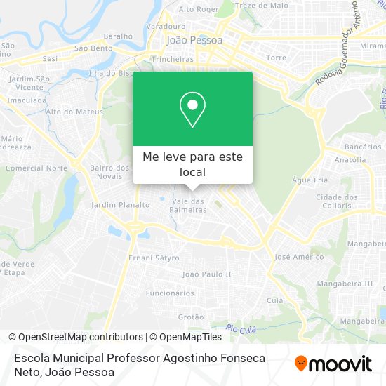 Escola Municipal Professor Agostinho Fonseca Neto mapa