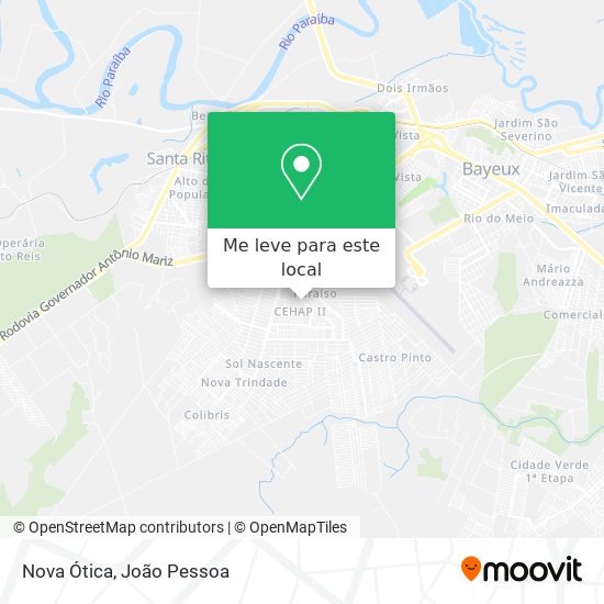 Nova Ótica mapa