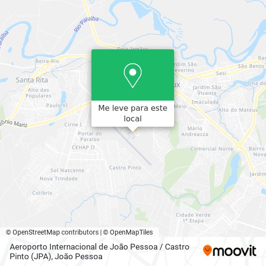 Aeroporto Internacional de João Pessoa / Castro Pinto (JPA) mapa