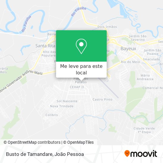 Busto de Tamandare mapa