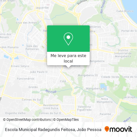 Escola Municipal Radegundis Feitosa mapa