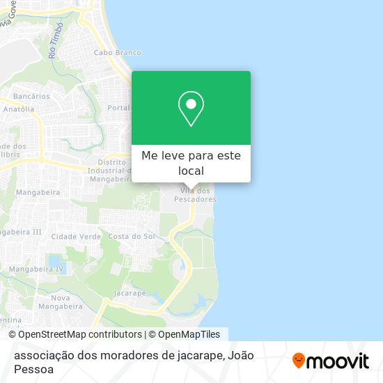 associação dos moradores de jacarape mapa