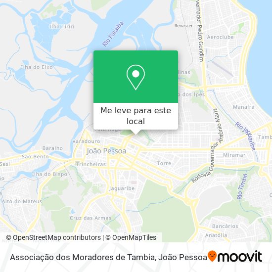 Associação dos Moradores de Tambia mapa