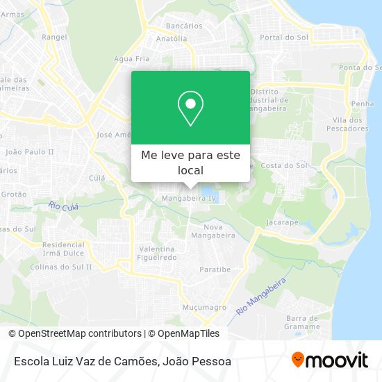 Escola Luiz Vaz  de Camões mapa