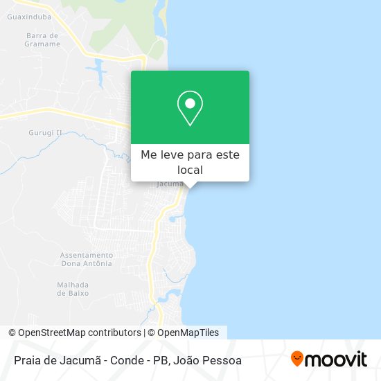 Praia de Jacumã - Conde - PB mapa