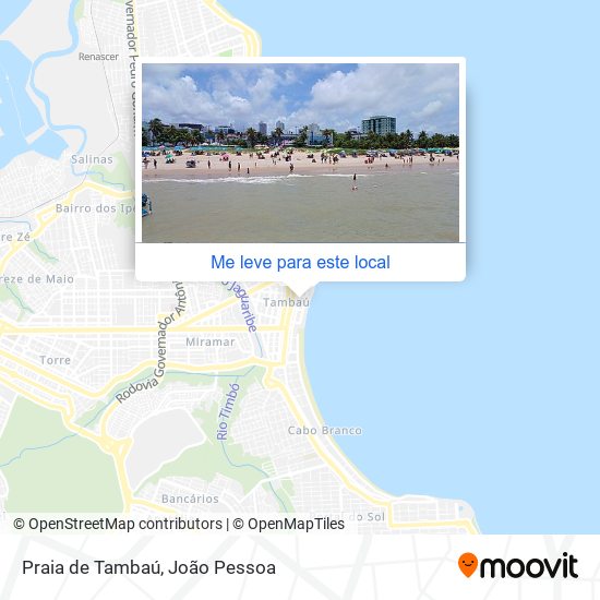 Praia de Tambaú mapa