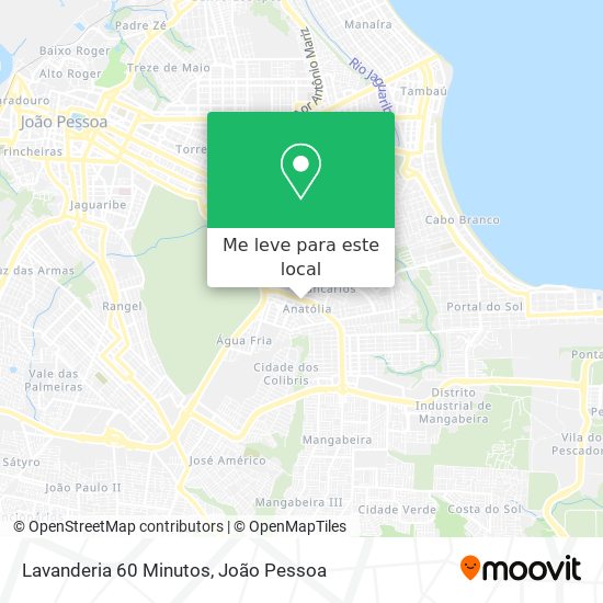 Lavanderia 60 Minutos mapa