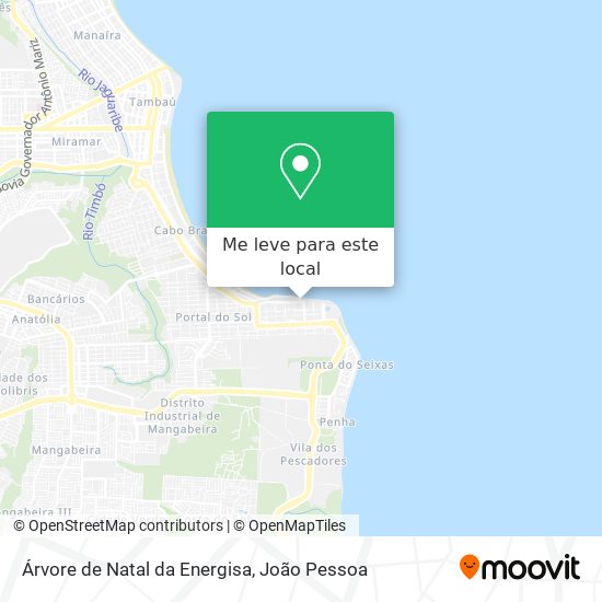 Árvore de Natal da Energisa mapa