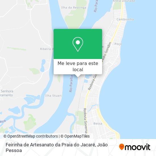 Feirinha de Artesanato da Praia do Jacaré mapa