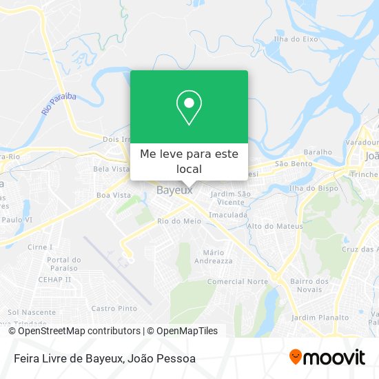 Feira Livre de Bayeux mapa