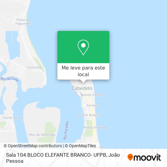 Sala 104 BLOCO ELEFANTE BRANCO- UFPB mapa