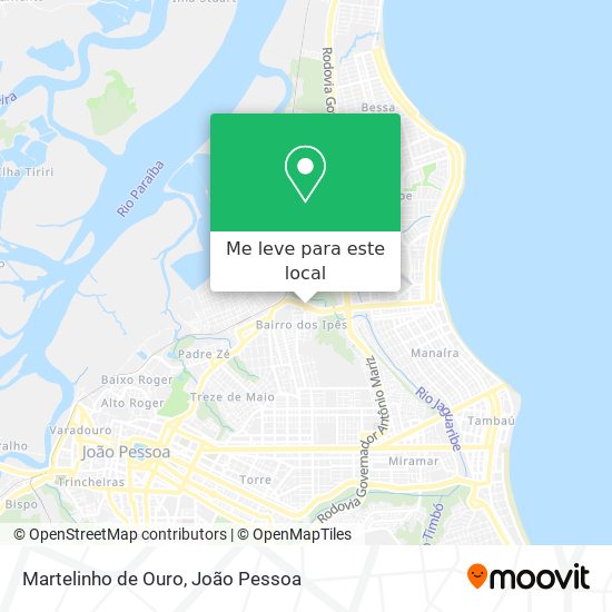 Martelinho de Ouro mapa