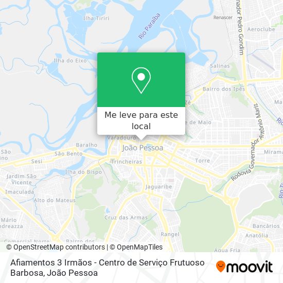 Afiamentos 3 Irmãos - Centro de Serviço Frutuoso Barbosa mapa