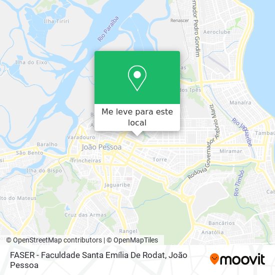 FASER - Faculdade Santa Emília De Rodat mapa