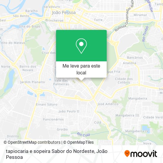 tapiocaria e sopeira Sabor do Nordeste mapa